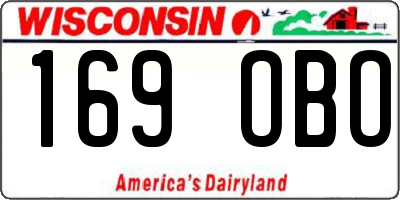 WI license plate 169OBO