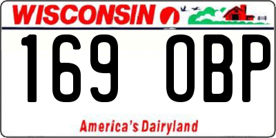 WI license plate 169OBP
