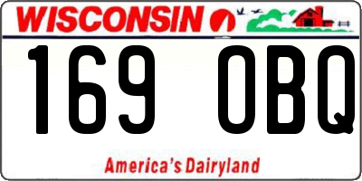 WI license plate 169OBQ
