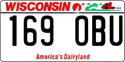 WI license plate 169OBU