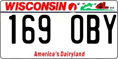 WI license plate 169OBY