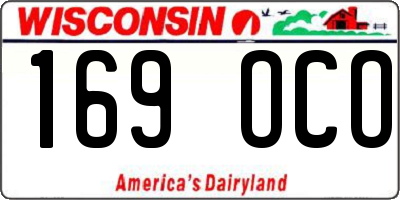 WI license plate 169OCO