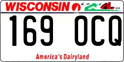 WI license plate 169OCQ