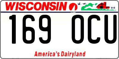 WI license plate 169OCU