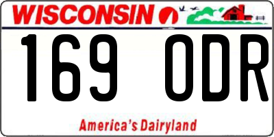 WI license plate 169ODR