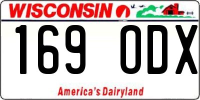 WI license plate 169ODX