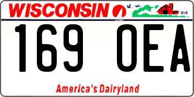 WI license plate 169OEA