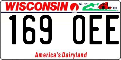 WI license plate 169OEE