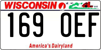 WI license plate 169OEF