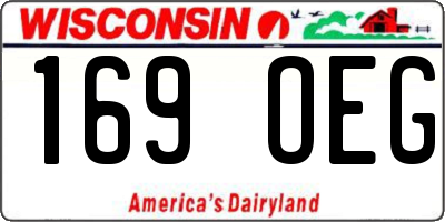 WI license plate 169OEG