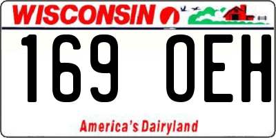 WI license plate 169OEH