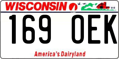WI license plate 169OEK