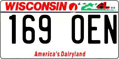 WI license plate 169OEN