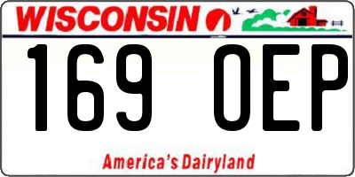 WI license plate 169OEP