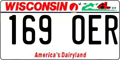 WI license plate 169OER