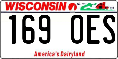 WI license plate 169OES