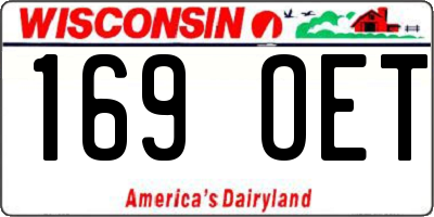 WI license plate 169OET