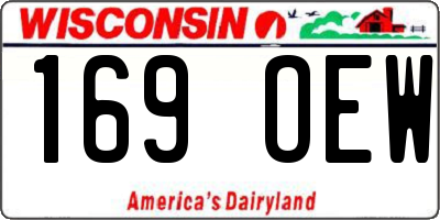 WI license plate 169OEW