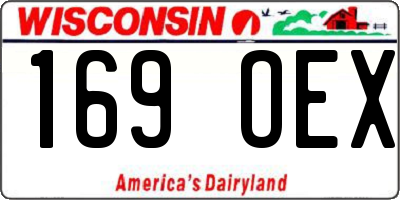 WI license plate 169OEX