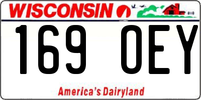 WI license plate 169OEY