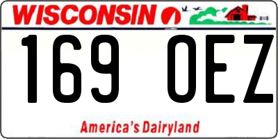 WI license plate 169OEZ
