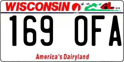 WI license plate 169OFA