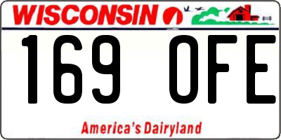 WI license plate 169OFE