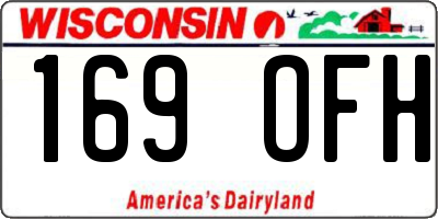 WI license plate 169OFH