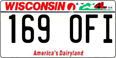 WI license plate 169OFI