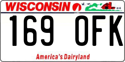 WI license plate 169OFK
