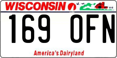WI license plate 169OFN