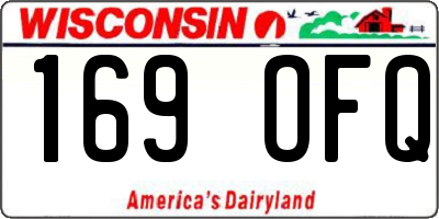 WI license plate 169OFQ