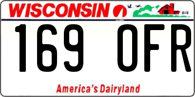 WI license plate 169OFR