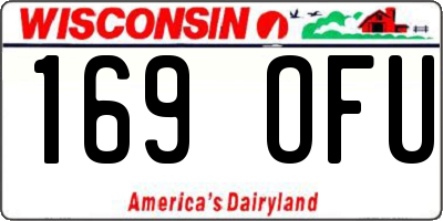 WI license plate 169OFU