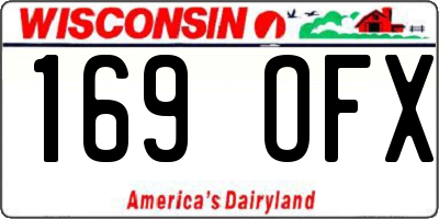 WI license plate 169OFX