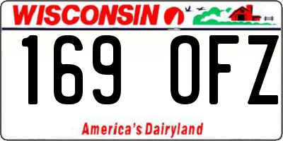 WI license plate 169OFZ