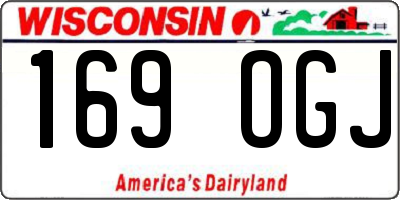 WI license plate 169OGJ