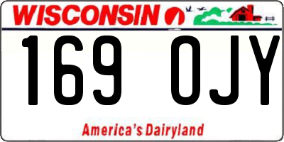 WI license plate 169OJY