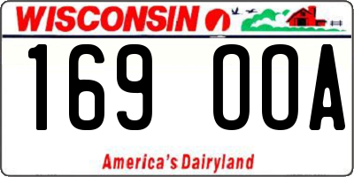 WI license plate 169OOA