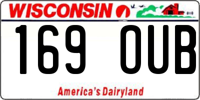 WI license plate 169OUB