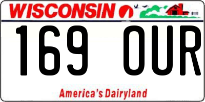 WI license plate 169OUR