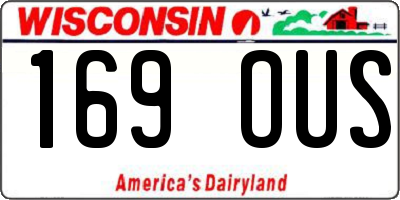 WI license plate 169OUS