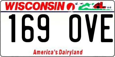 WI license plate 169OVE