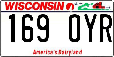 WI license plate 169OYR
