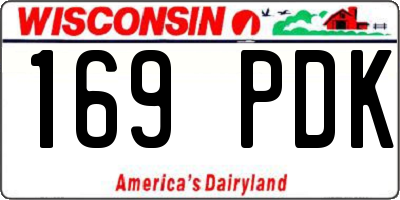 WI license plate 169PDK