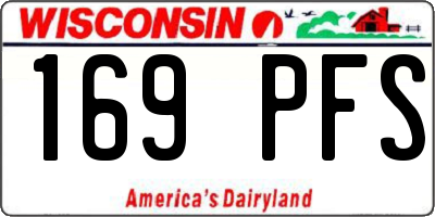 WI license plate 169PFS
