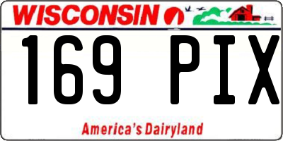 WI license plate 169PIX