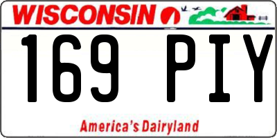 WI license plate 169PIY