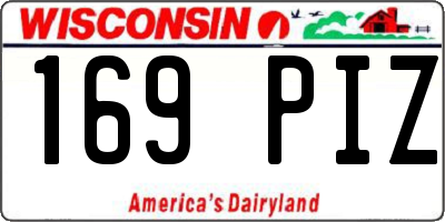 WI license plate 169PIZ