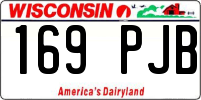 WI license plate 169PJB